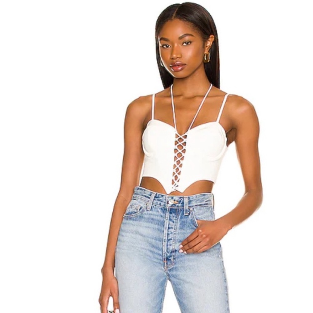 Kaya Bustier Top in White
